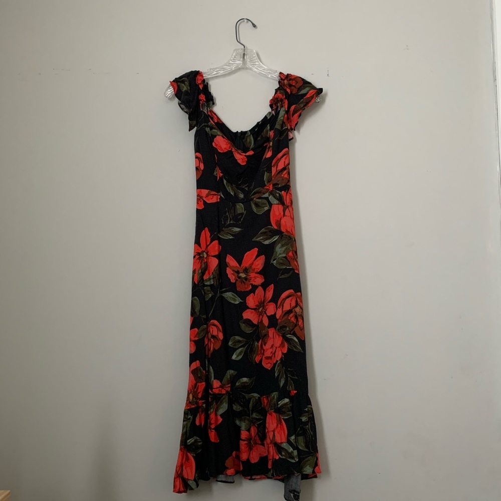 Vici Floral Off-the-Shoulder Dress, Size Small